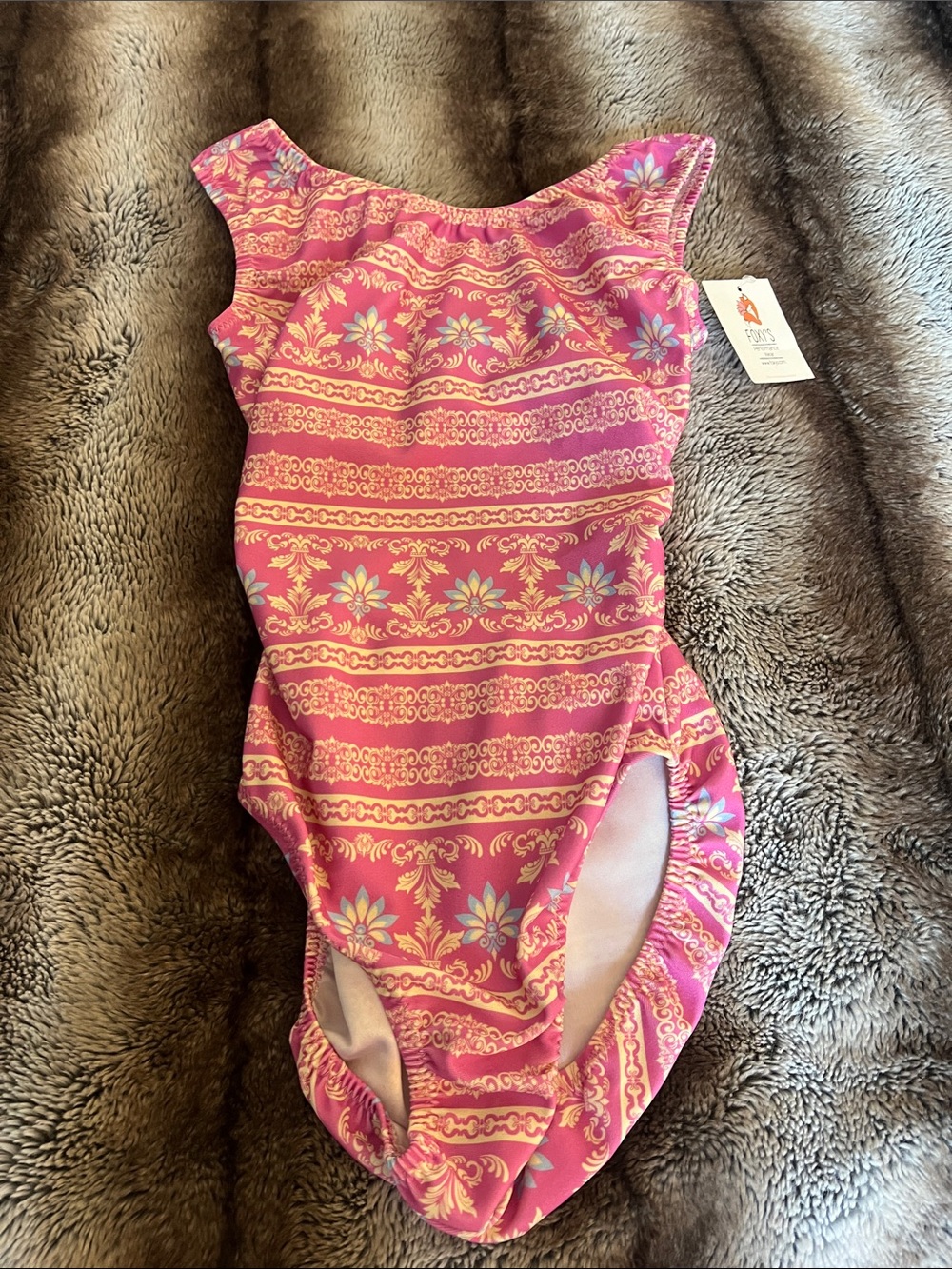 Foxys open back leotard size AXS- new with tags